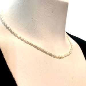 Vintage 80s Rice Pearl Choker Strand